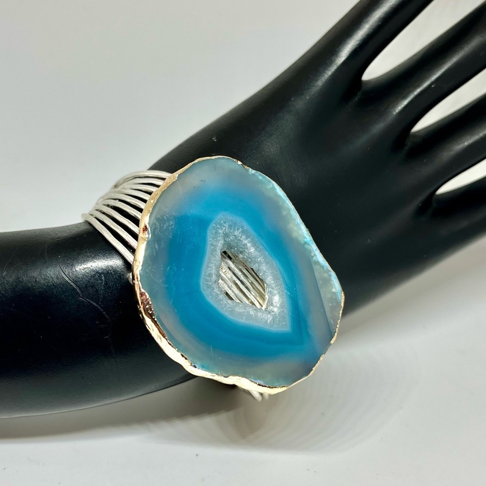 Robert Lee Morris Blue Agate Bracelet NWOT